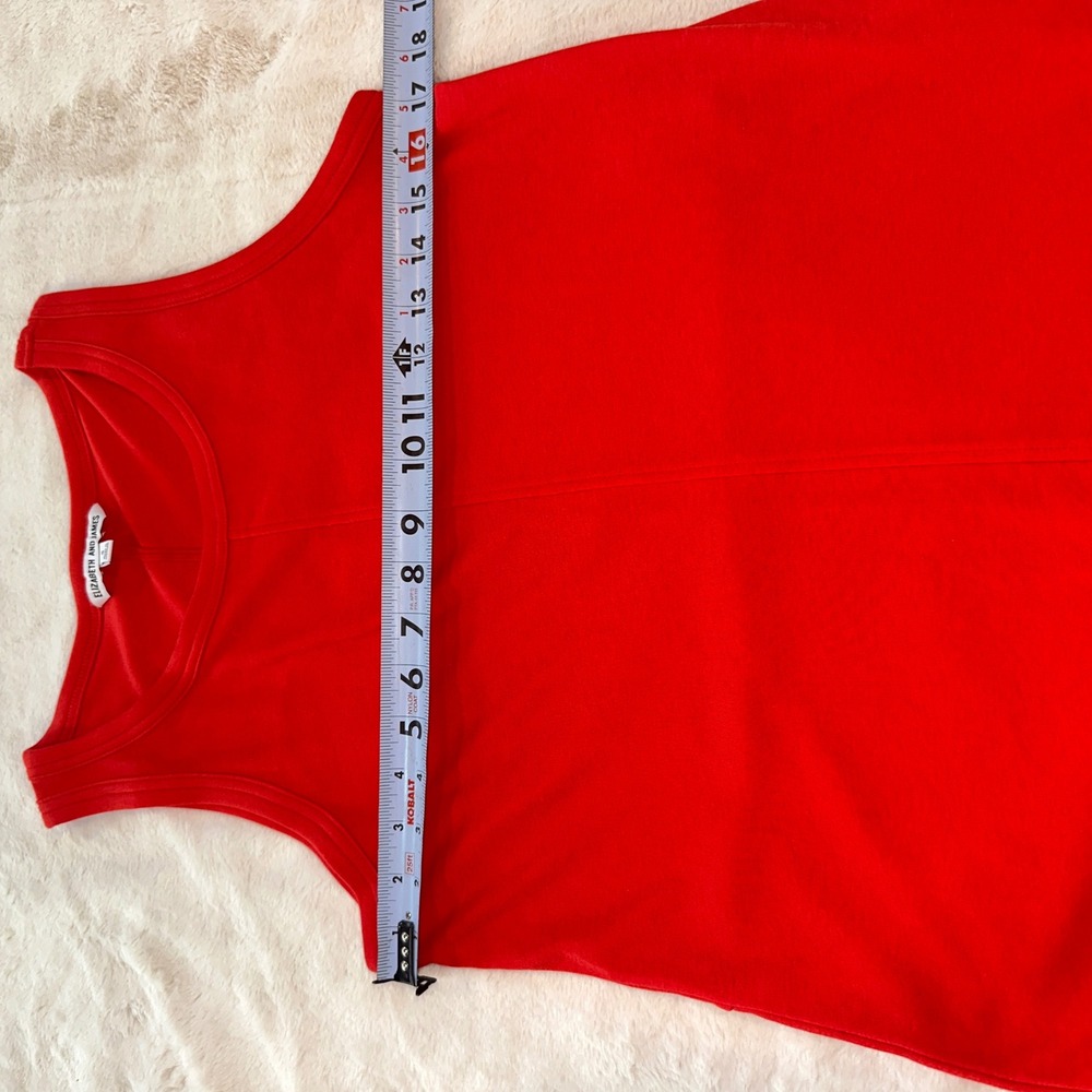 Elizabeth and James Red Cotton Sleeveless Midi Tank Dress Womens Small RN73277 - Picture 4 of 8